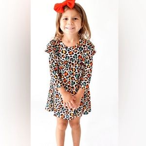 Posh Peanut Declan 3/4 Sleeve Flutter Dress, sz 12